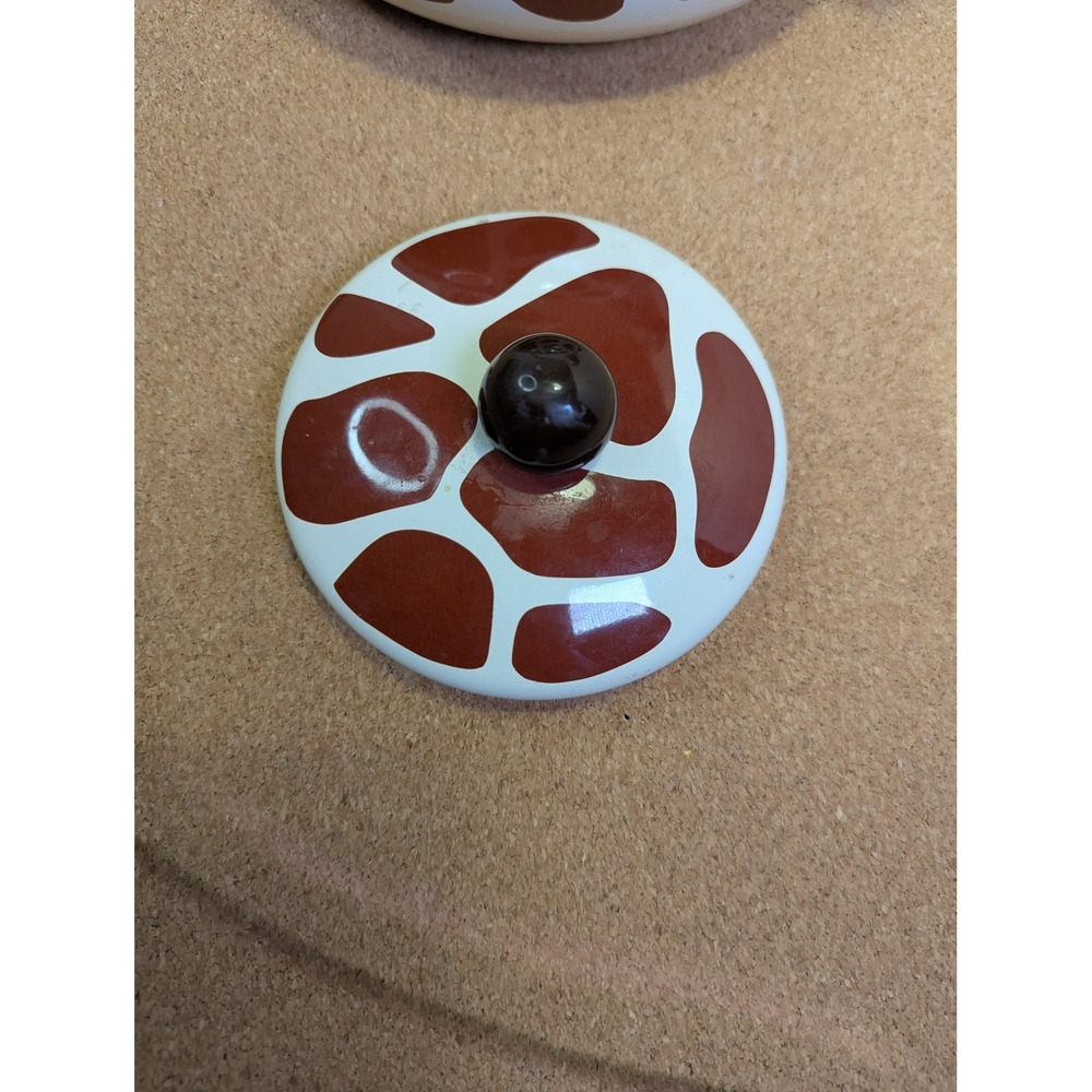 Vintage Giraffe Whistling Tea Kettle Enamel Stovetop Animal Safari Kitchen Decor - Picture 8 of 9